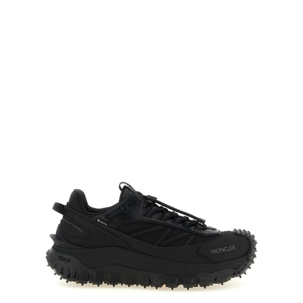 Moncler Black Leather Athletic Men's Sneakers